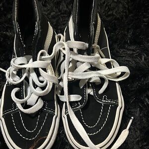 Vans Kids Black and White Sneakers